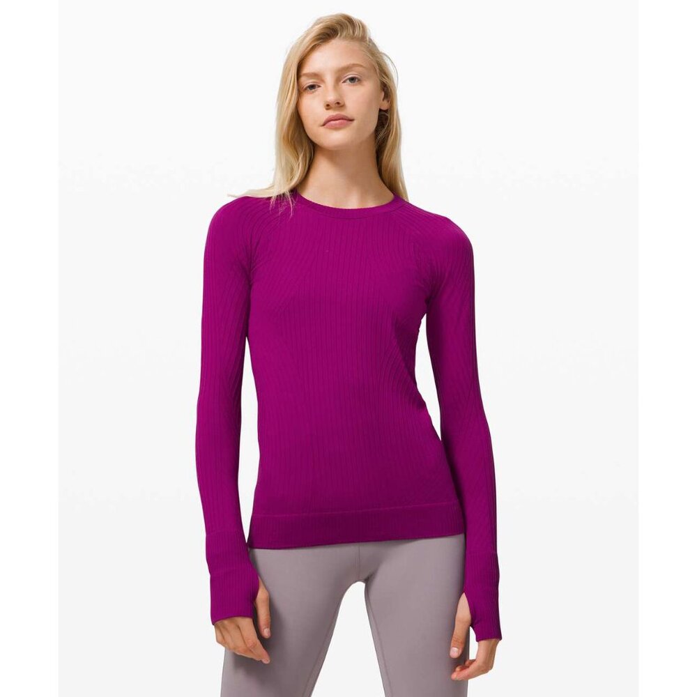 Lululemon Restless Pullover Aerial Current Deep Fuschia / Highlight Purple (6)